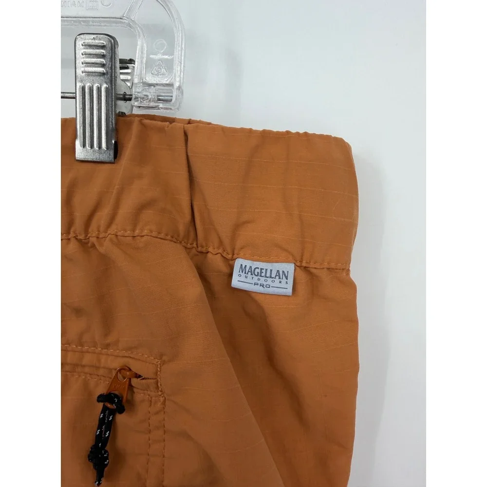 Magellan Outdoors Pro Explore Shorts Womens XL Orange Ripstop‎ Hiking Belted